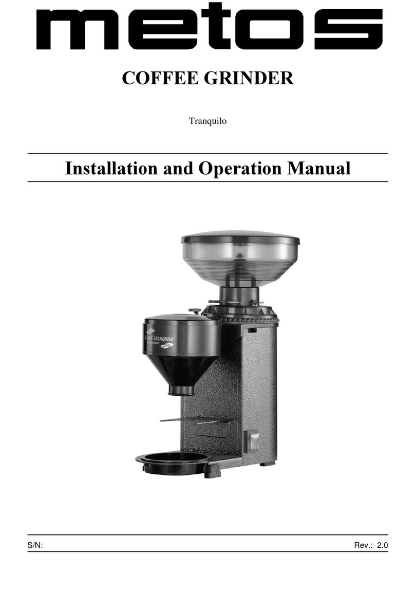 Metos Tranquilo Installation and operation manual