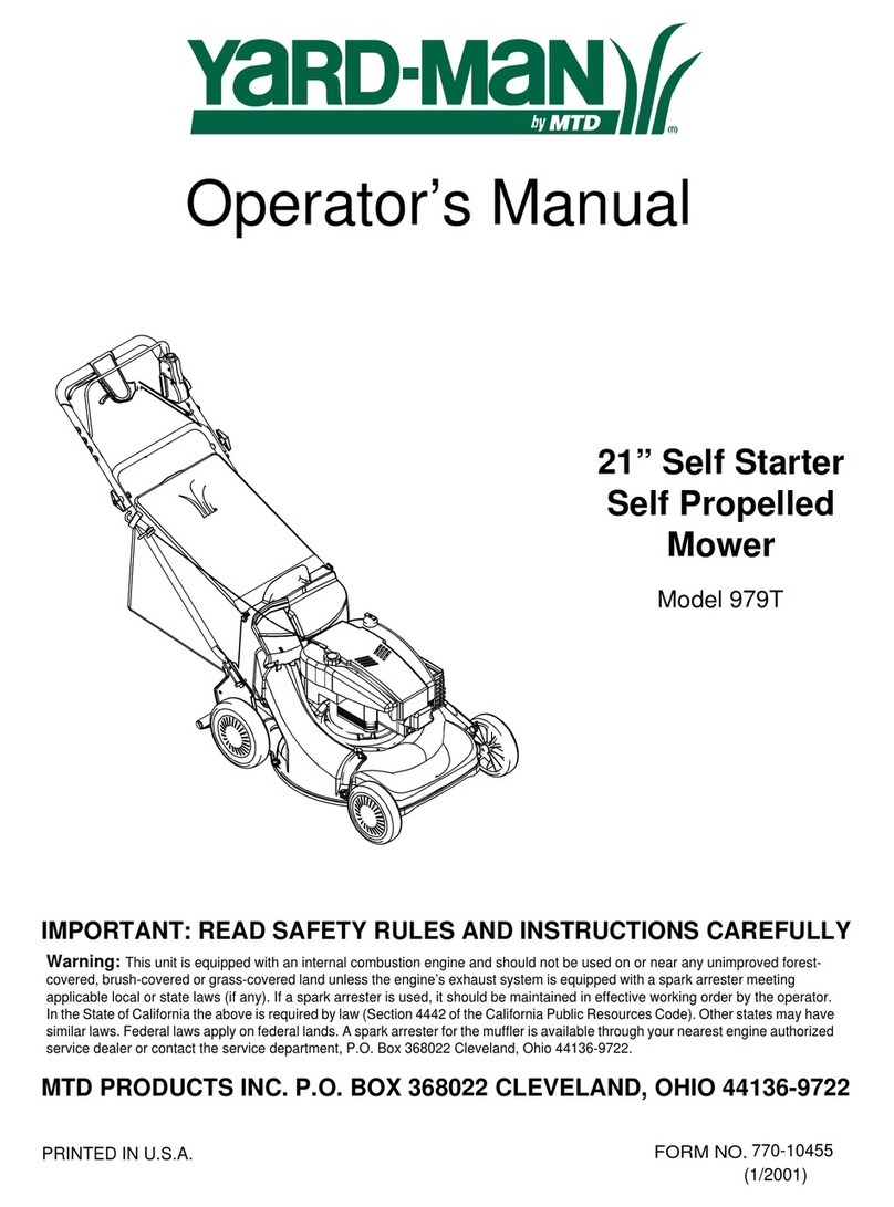 Yard-Man 979T User manual
