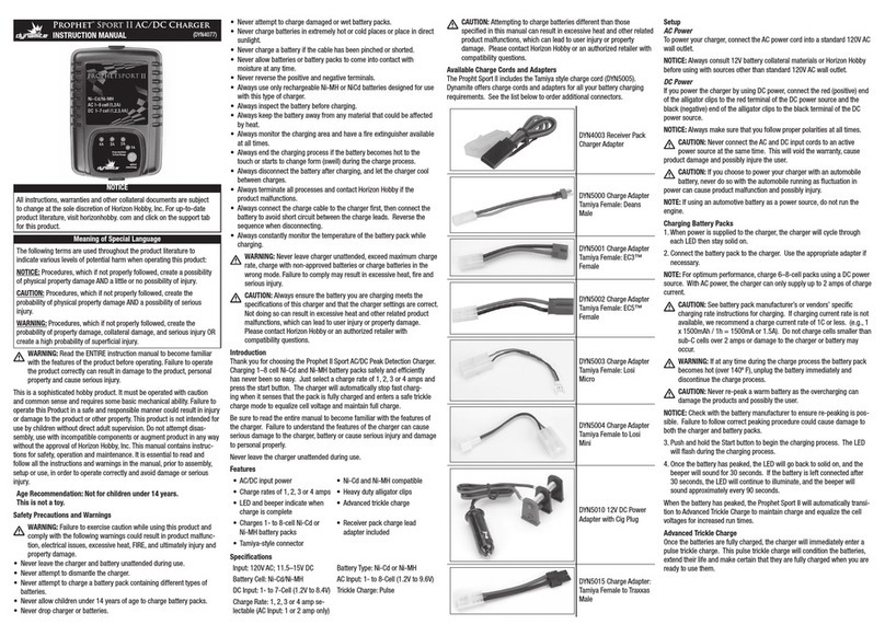 Dynamite Prophet Sport II DYN4077 User manual