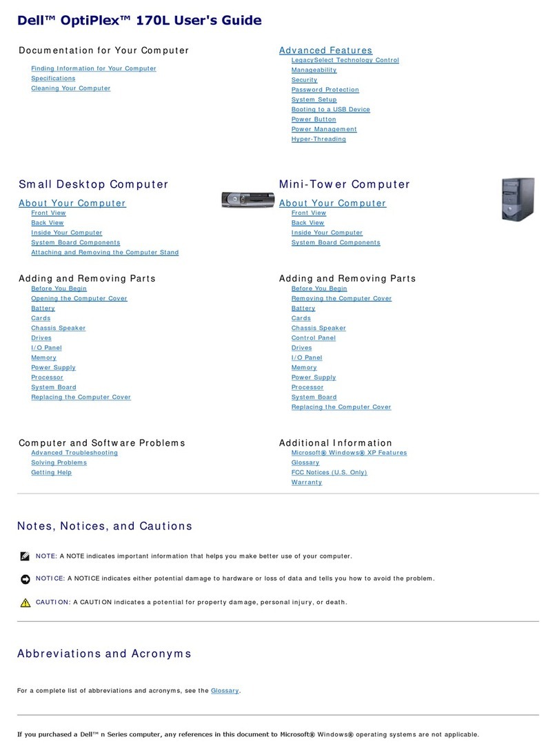 Dell OptiPlex 170L User manual