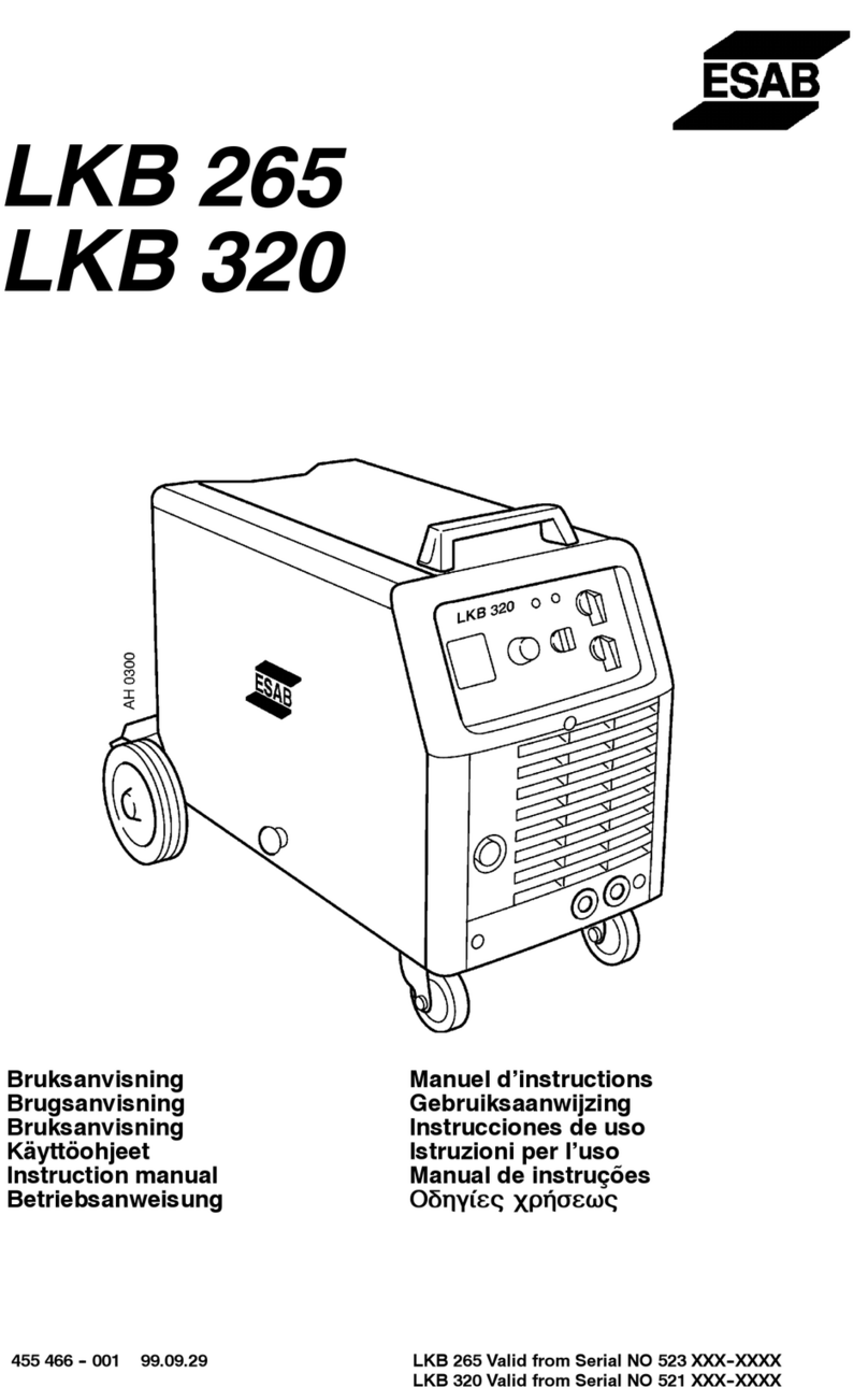 ESAB LKB 265 user manual