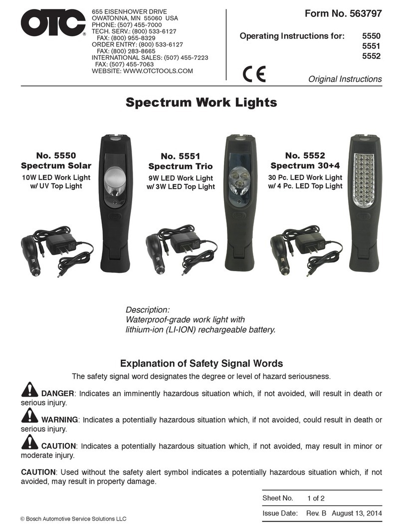 OTC Tools 5550 operating instructions