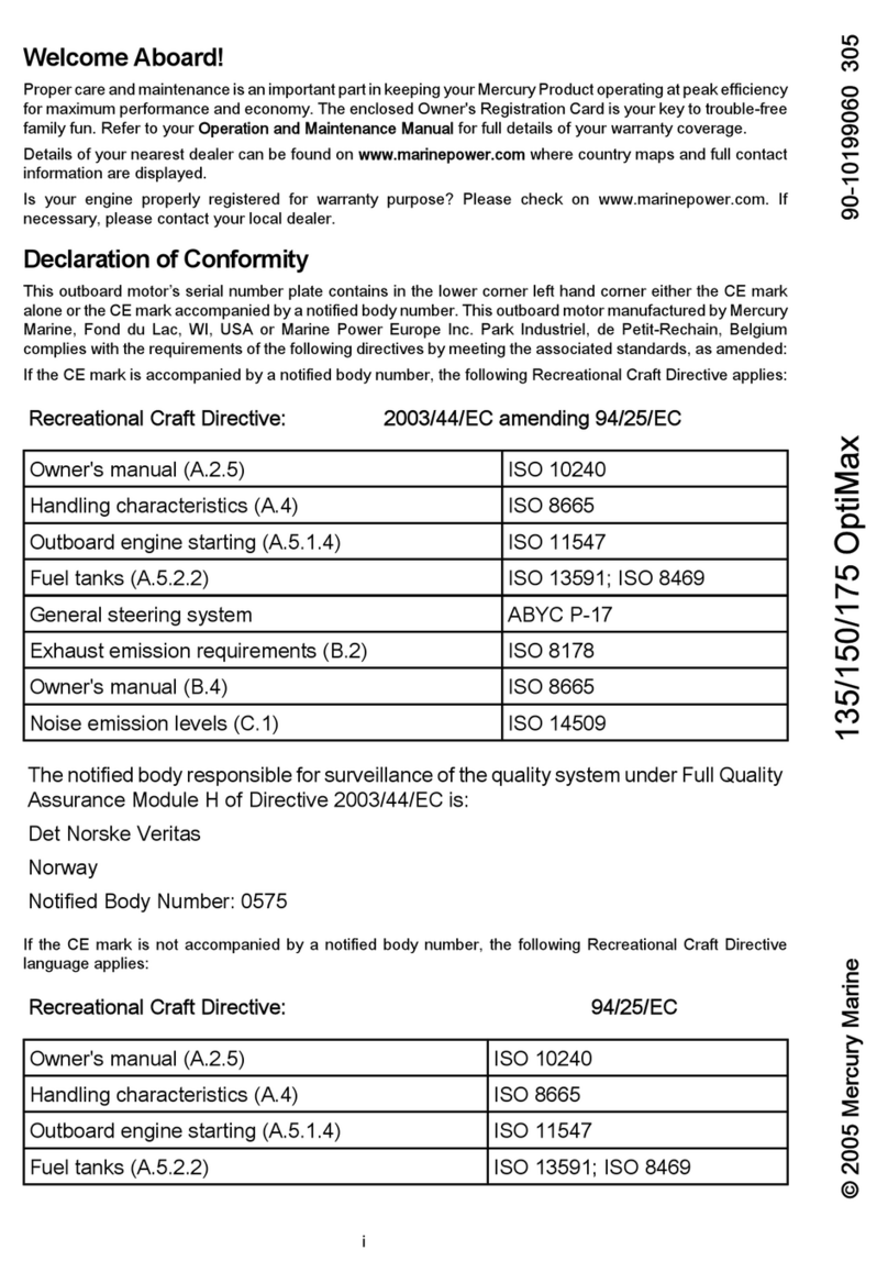 Mercury Optimax 135 User manual