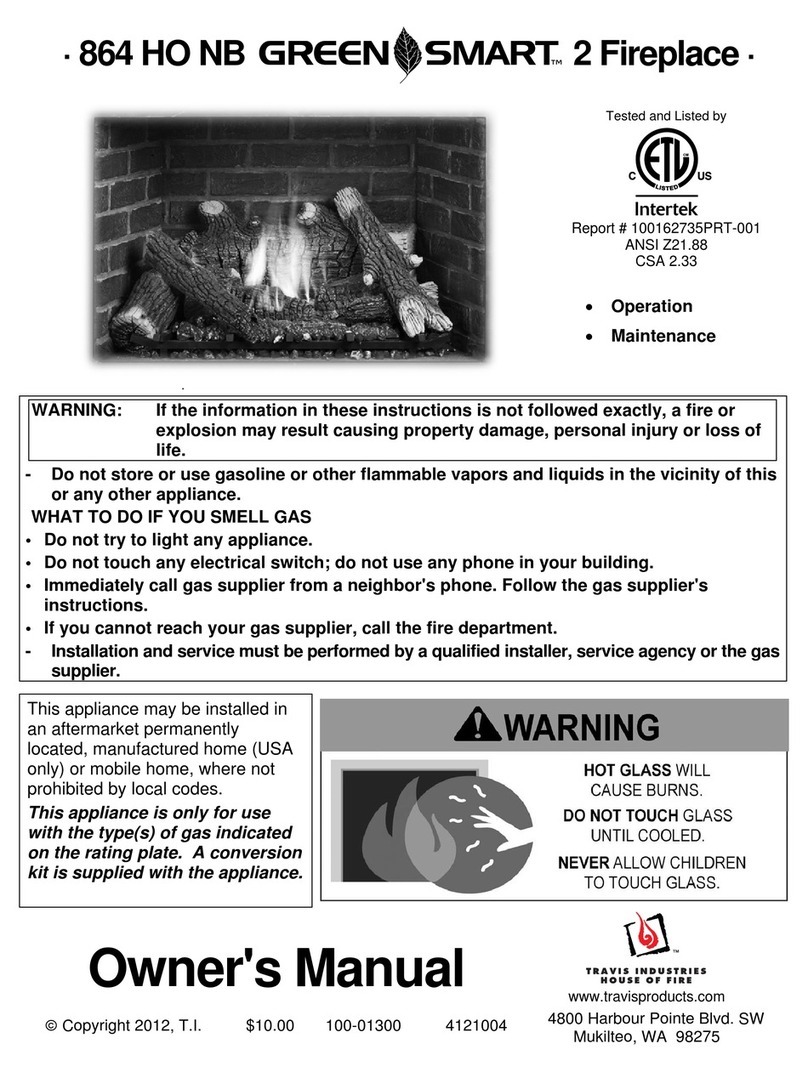 Travis Industries 864 HO NB GSR2 User manual Travis Industries 864 HO NB GSR2 User manual