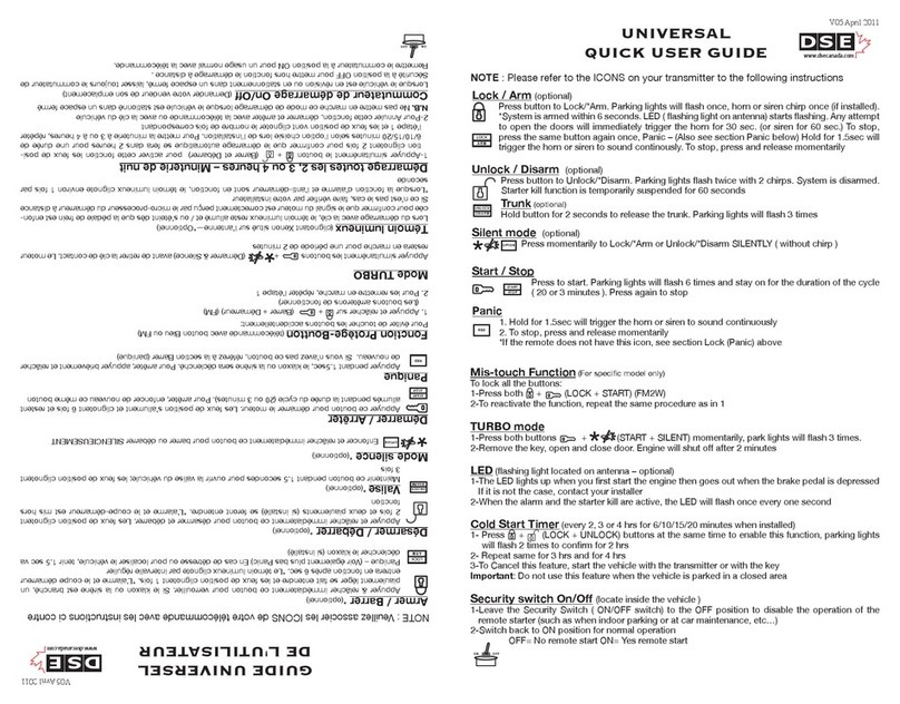 DSE UNIVERSAL Quick user guide