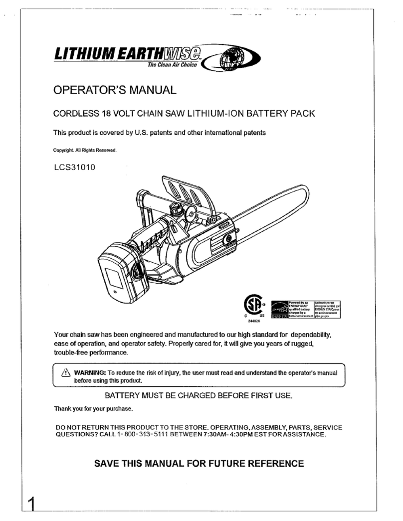 Lithium Earthwise LCS31010 User manual