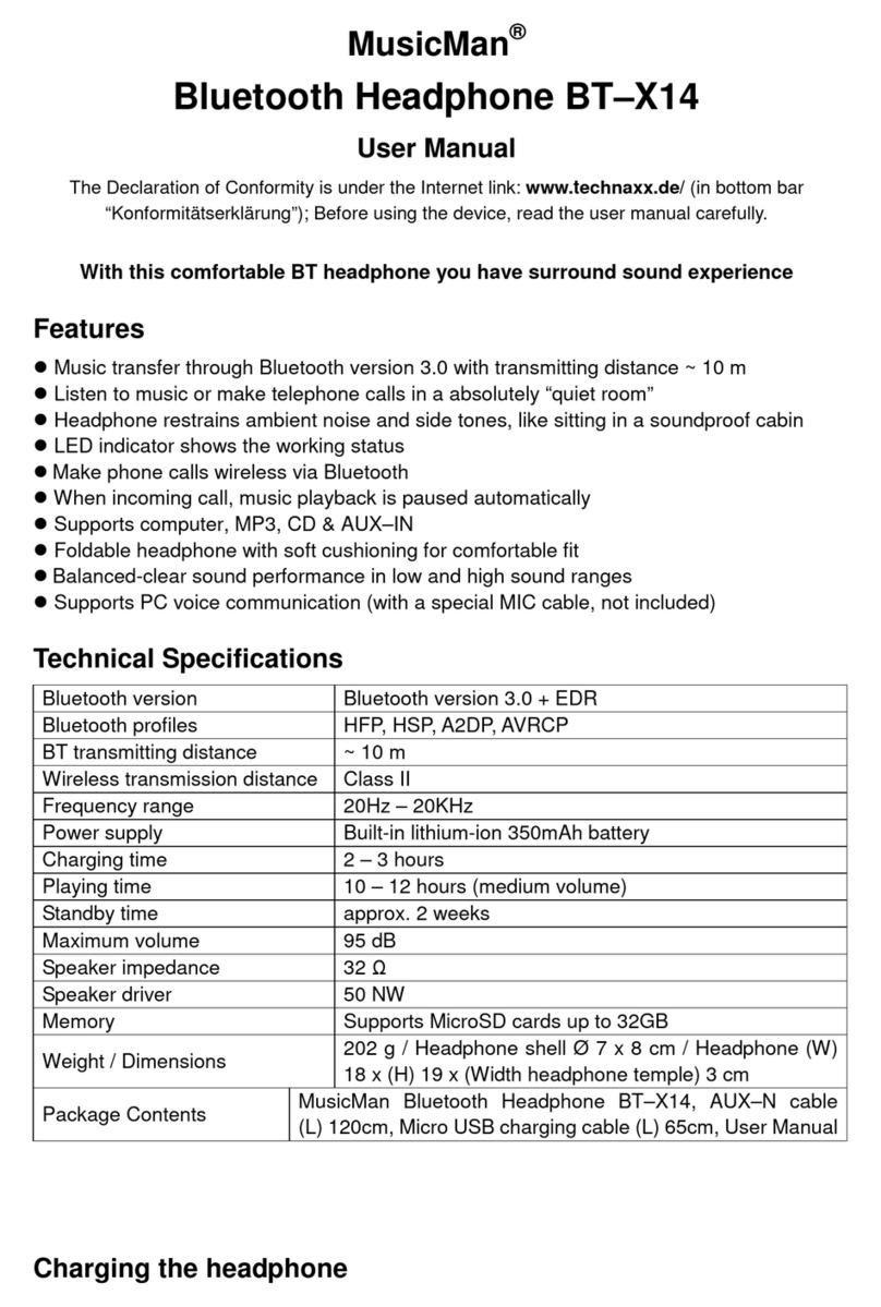 Technaxx MusicMan BT–X14 user manual