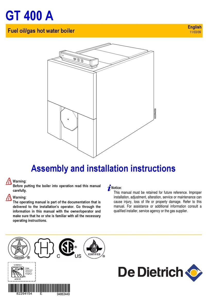 DeDietrich GT 400 A Instruction manual
