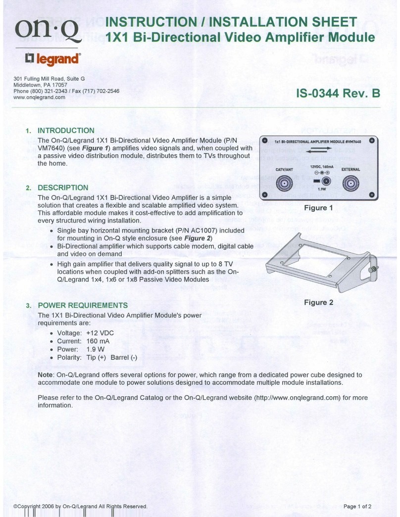 Onq 1x1 Bi-Directional instruction manual