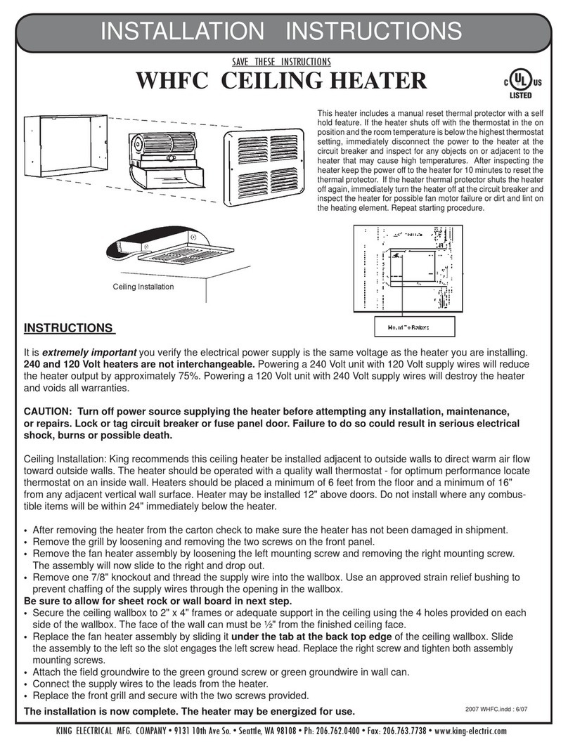 King Electrical WHFC installation instructions King Electrical WHFC installation instructions