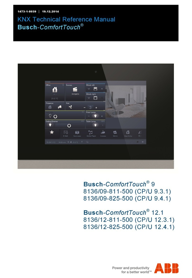 KNX Busch-ComfortTouch 9 Technical reference manual