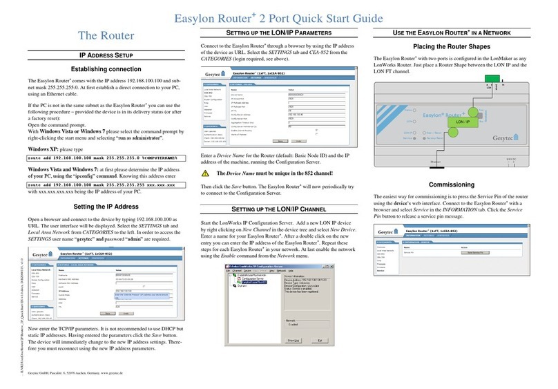 Gesytec Easylon Router+ quick start guide