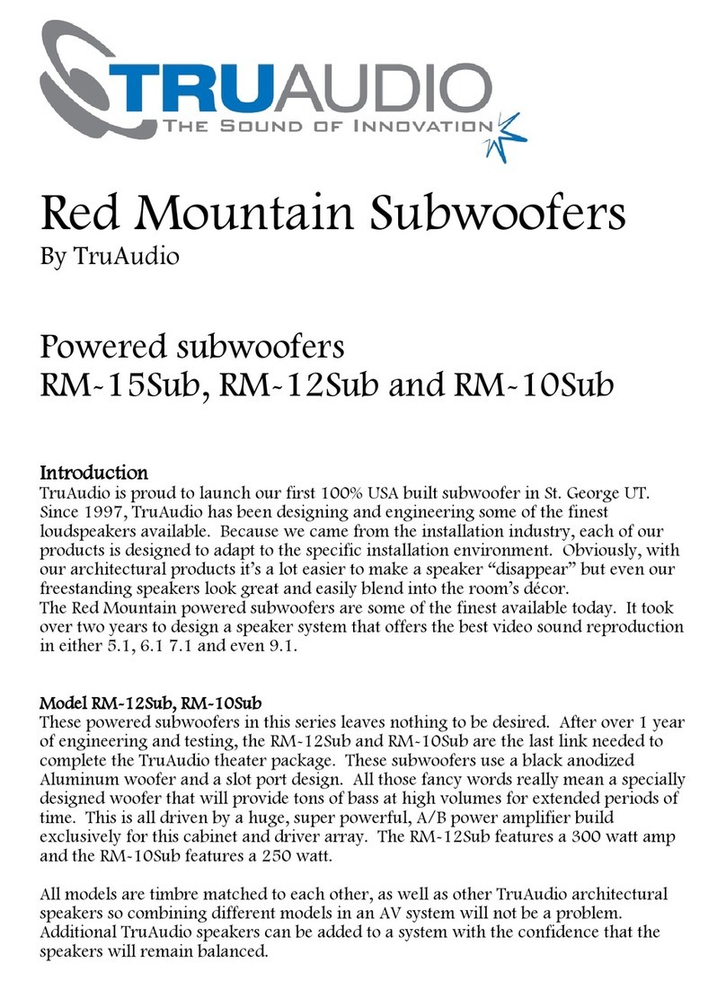 TRU Audio RM-15Sub User manual