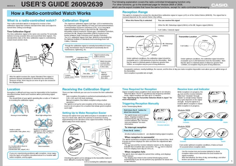 Casio 2609 User manual
