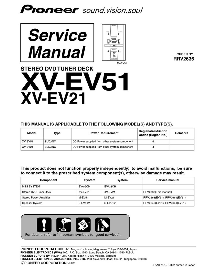 Pioneer XV-E51 User manual