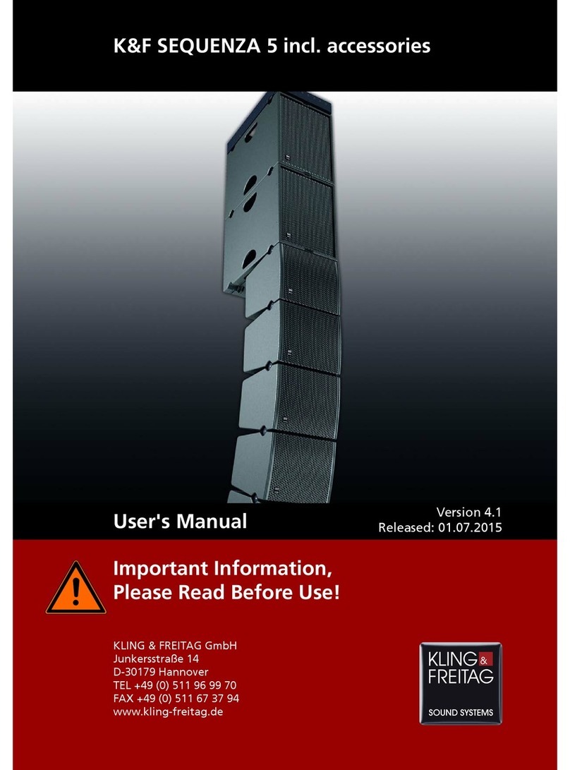 KLING & FREITAG SEQUENZA 5 user manual