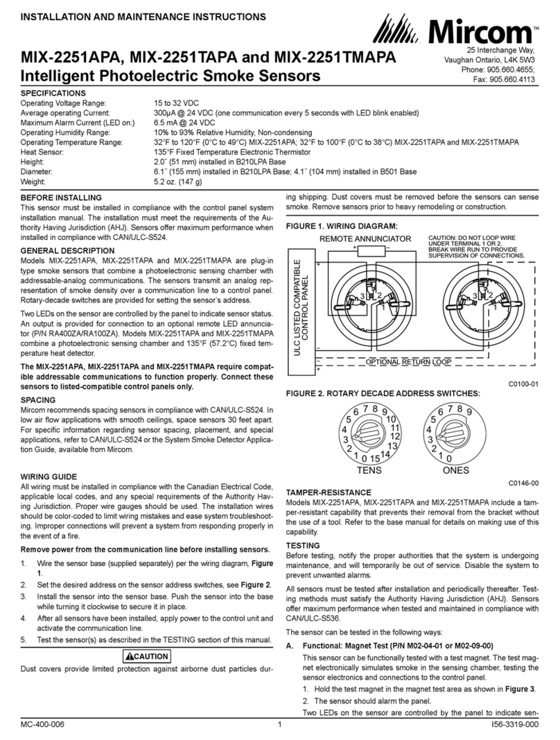 Mircom MIX-2251APA instruction manual