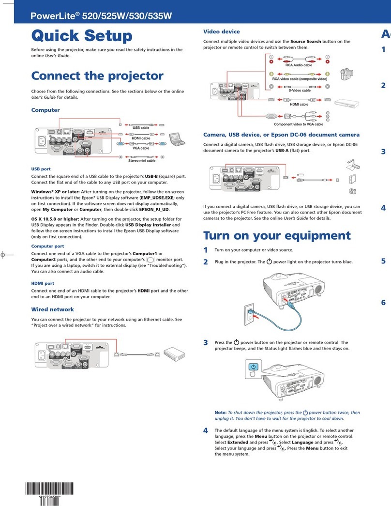 Epson 520 Specification sheet