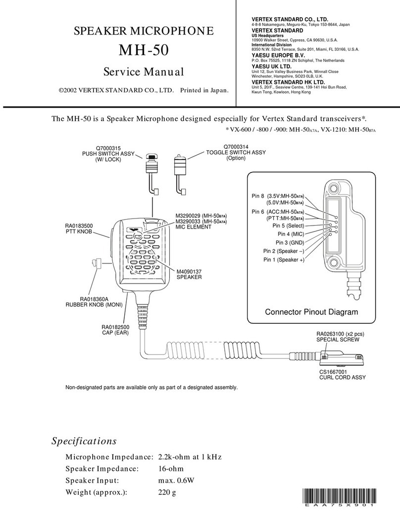 Vertex Standard MH-50 User manual