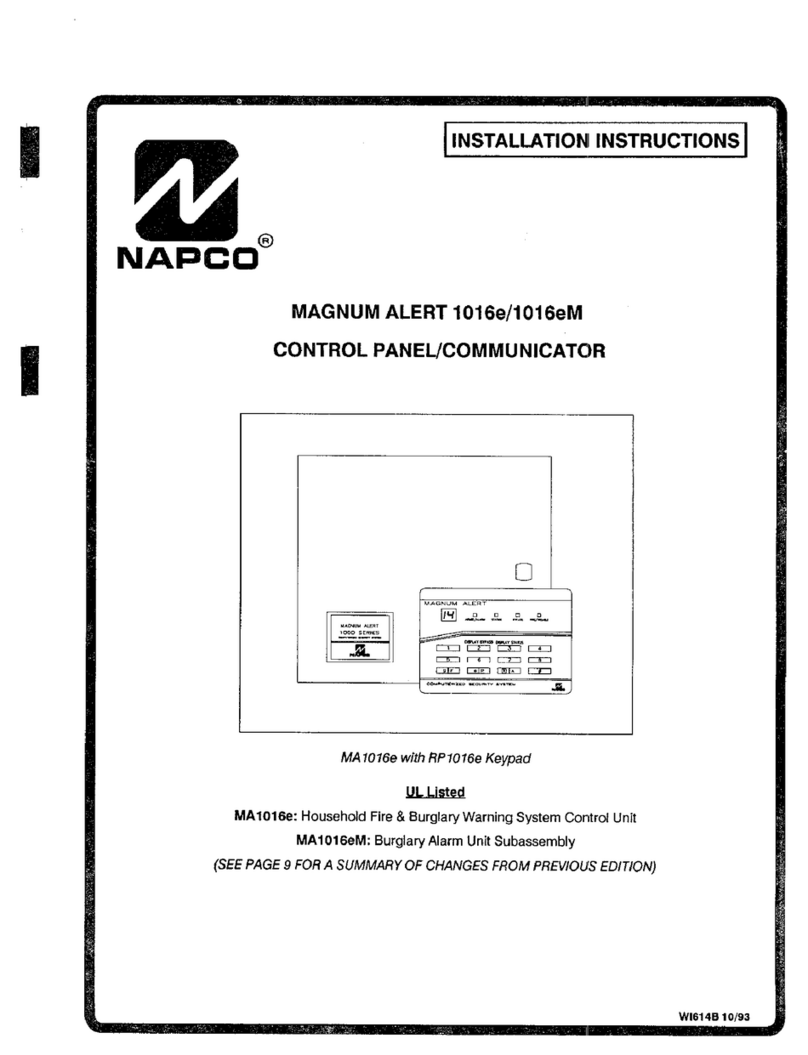 NAPCO Magnum Alert 1016e User manual