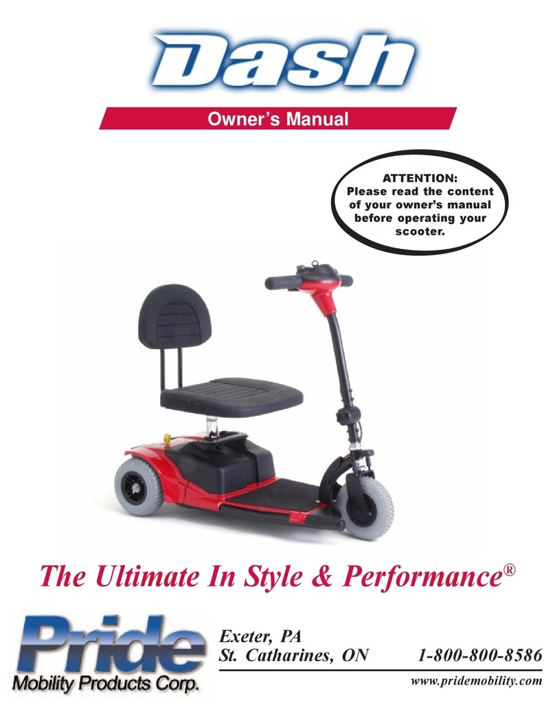 Pride Mobility Dash User manual