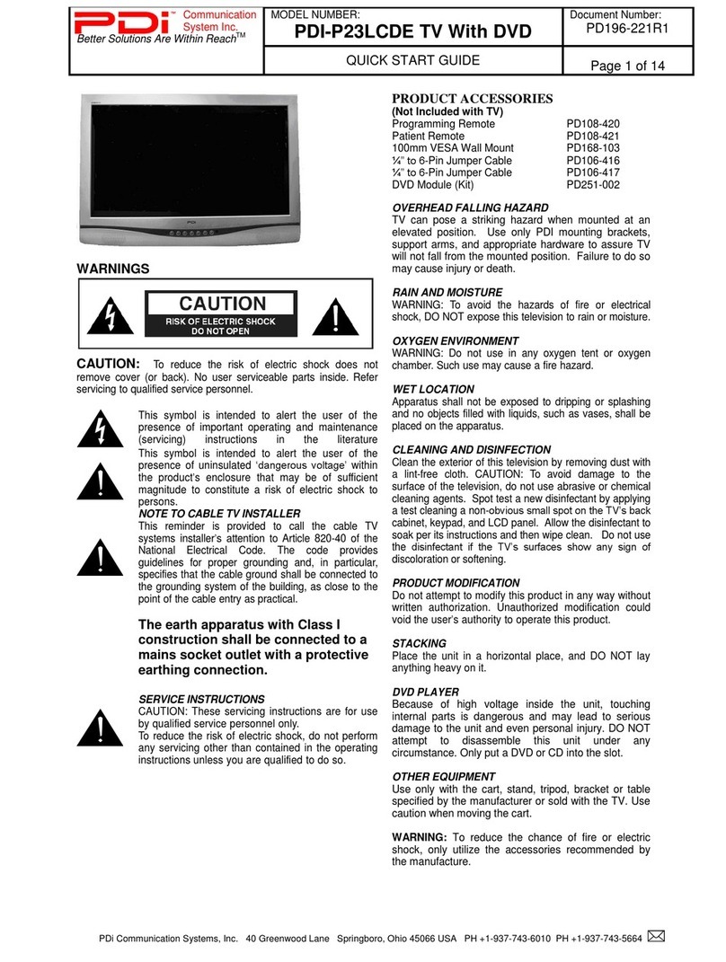 PDi PDI-P23LCDE User manual