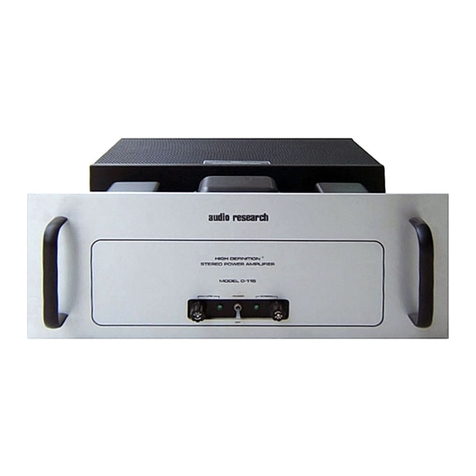 Audio Research D-115 User manual