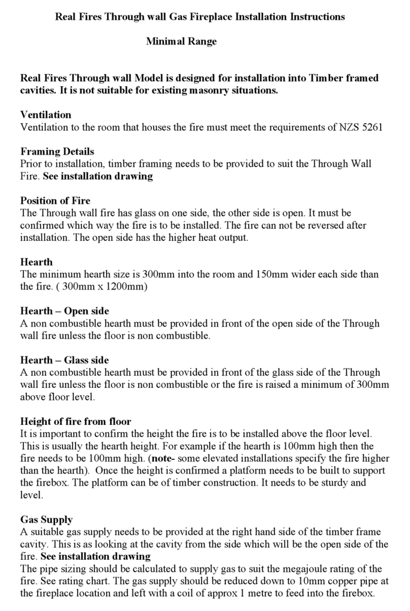 Real Fires Minimal Range installation instructions