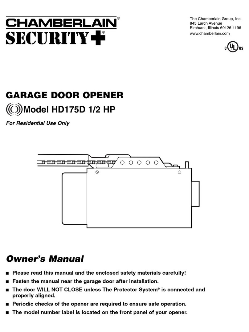 Chamberlain HD175D 1/2 HP User manual