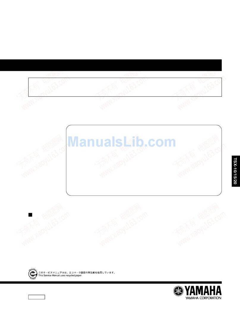 Yamaha TSX-10 User manual Yamaha TSX-10 User manual