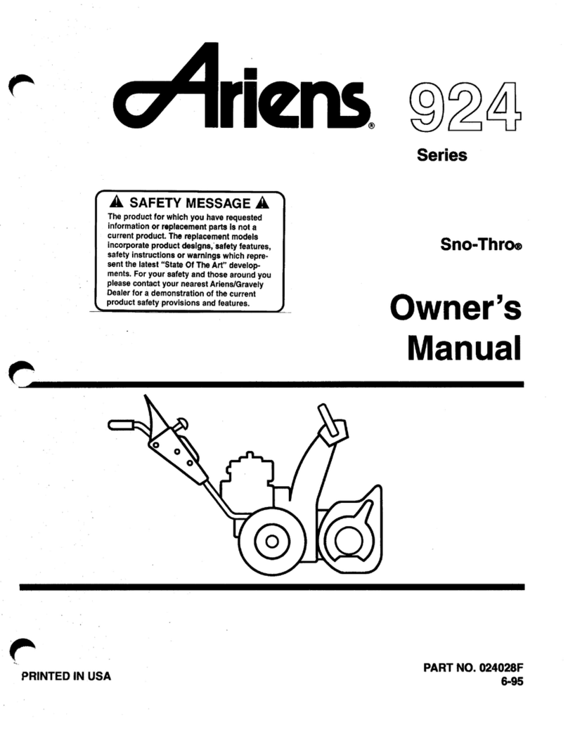 Ariens Sno-Thro 924080 owner's manual