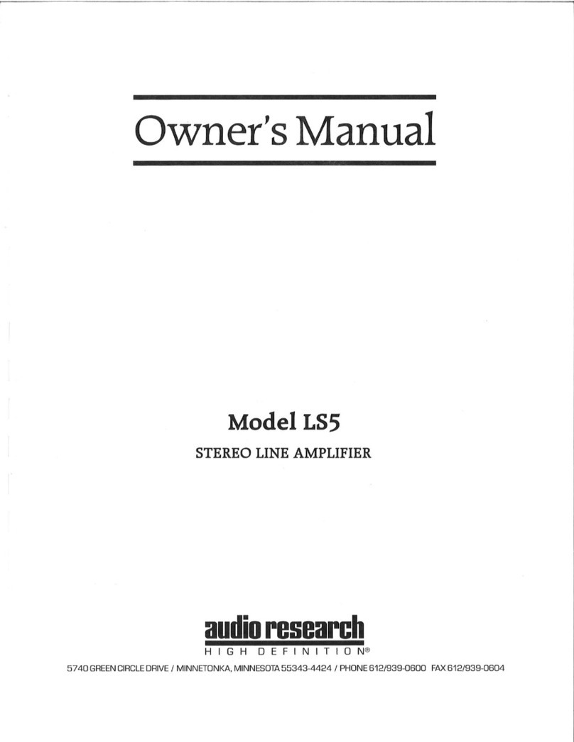 Audio Research LS5 User manual