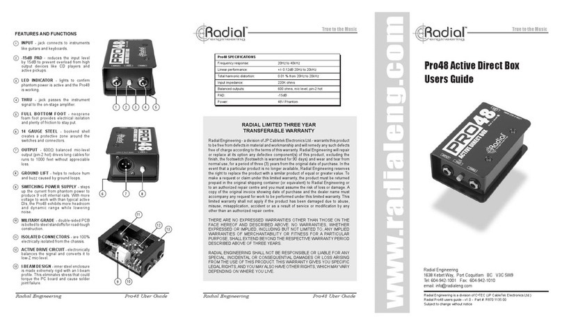 Radial Engineering Pro48 User manual