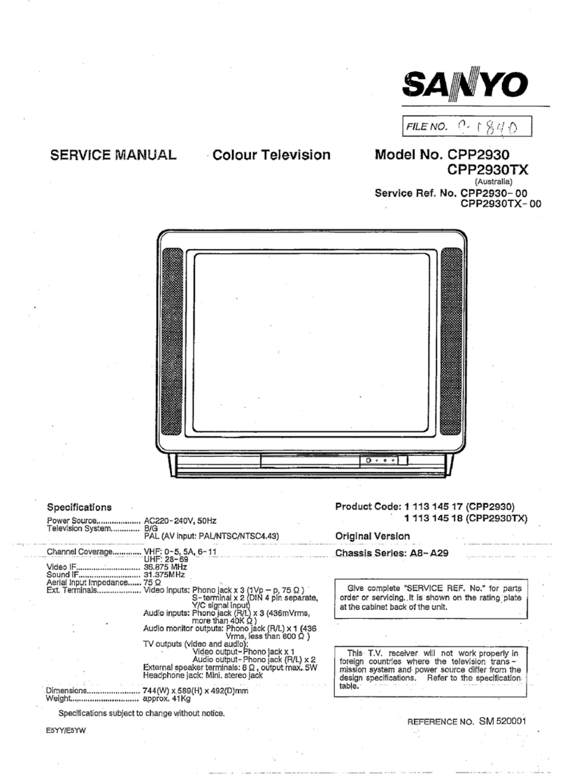 Sanyo CPP2930 User manual
