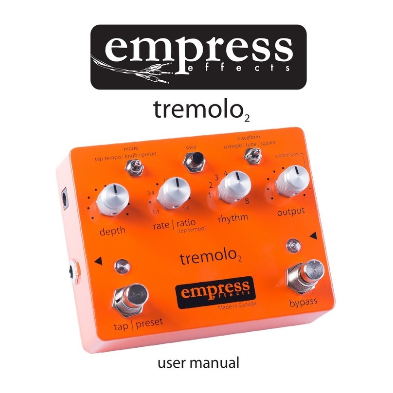 Empress Effects tremolo 2 user manual