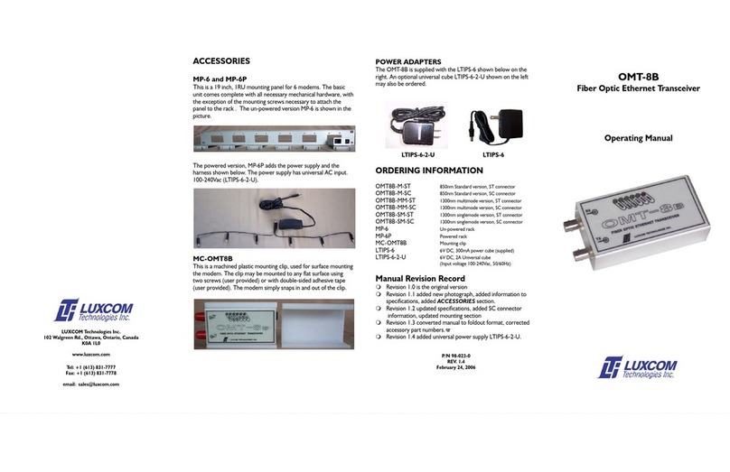 LuxCom OMT-8B operating instructions