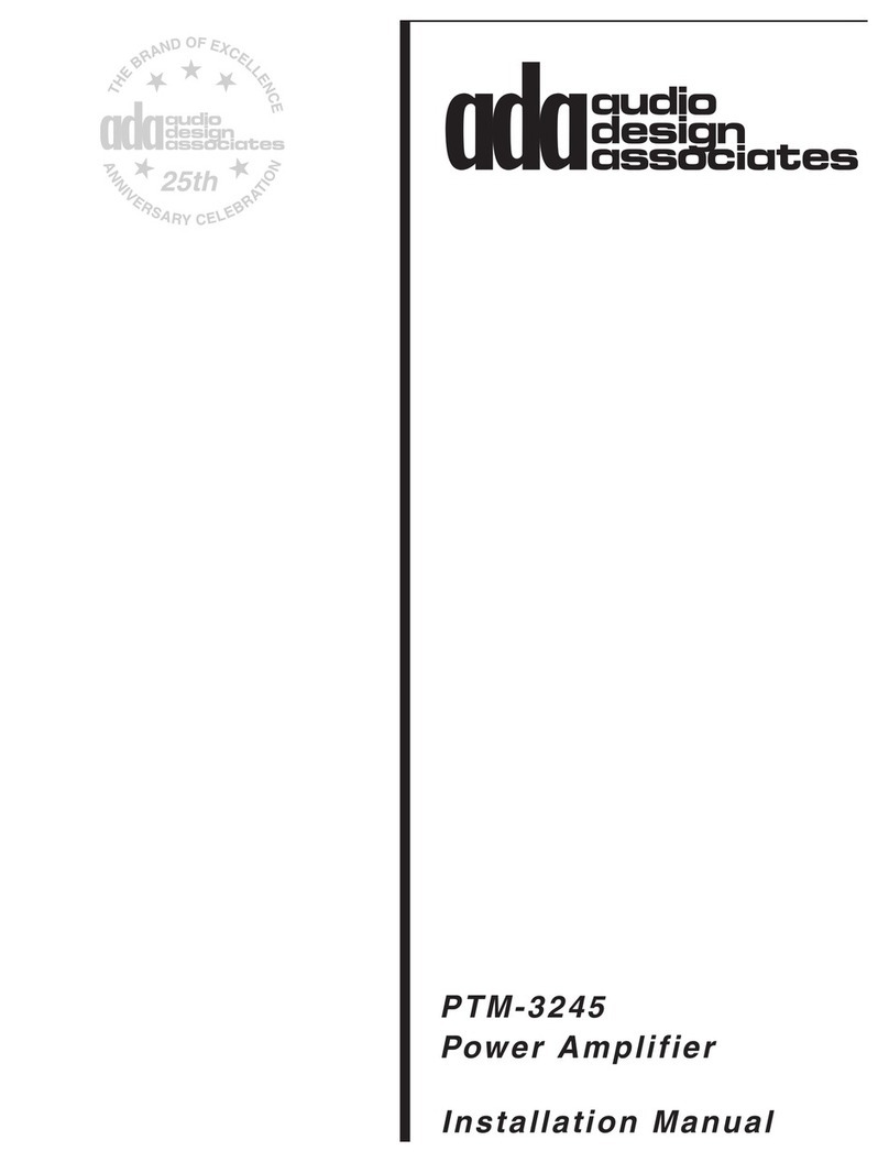 Audio Design Associates PTM-3245 installation manual