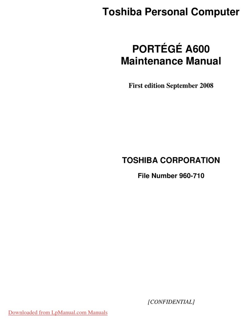 Toshiba Portege A600 Maintenance manual