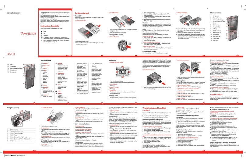 Sony Ericsson CYBER-SHOT C510 User manual
