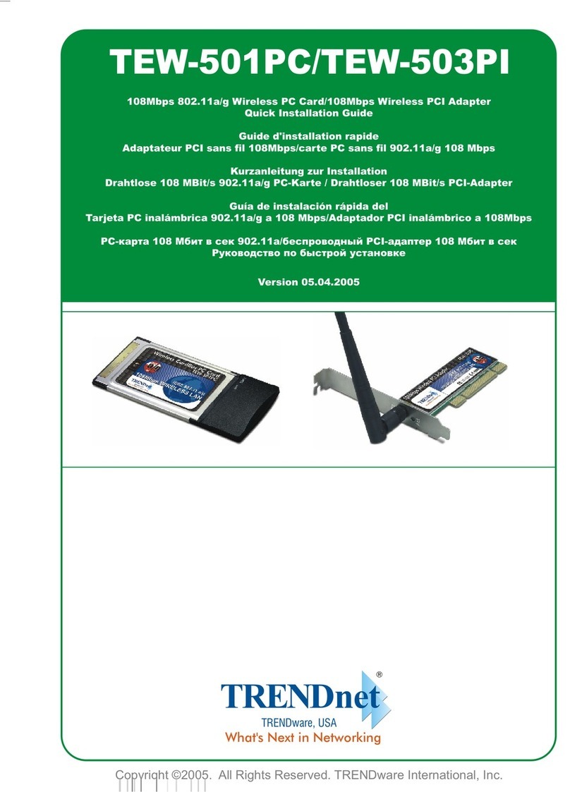 TRENDnet TEW-501PC Quick installation guide