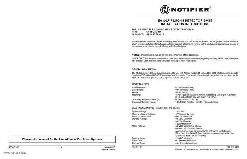 Notifier B610LP User manual