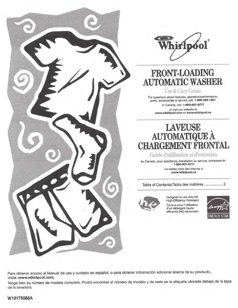 Whirlpool FULL ELECTRONIC WASHING MACHINE User manual