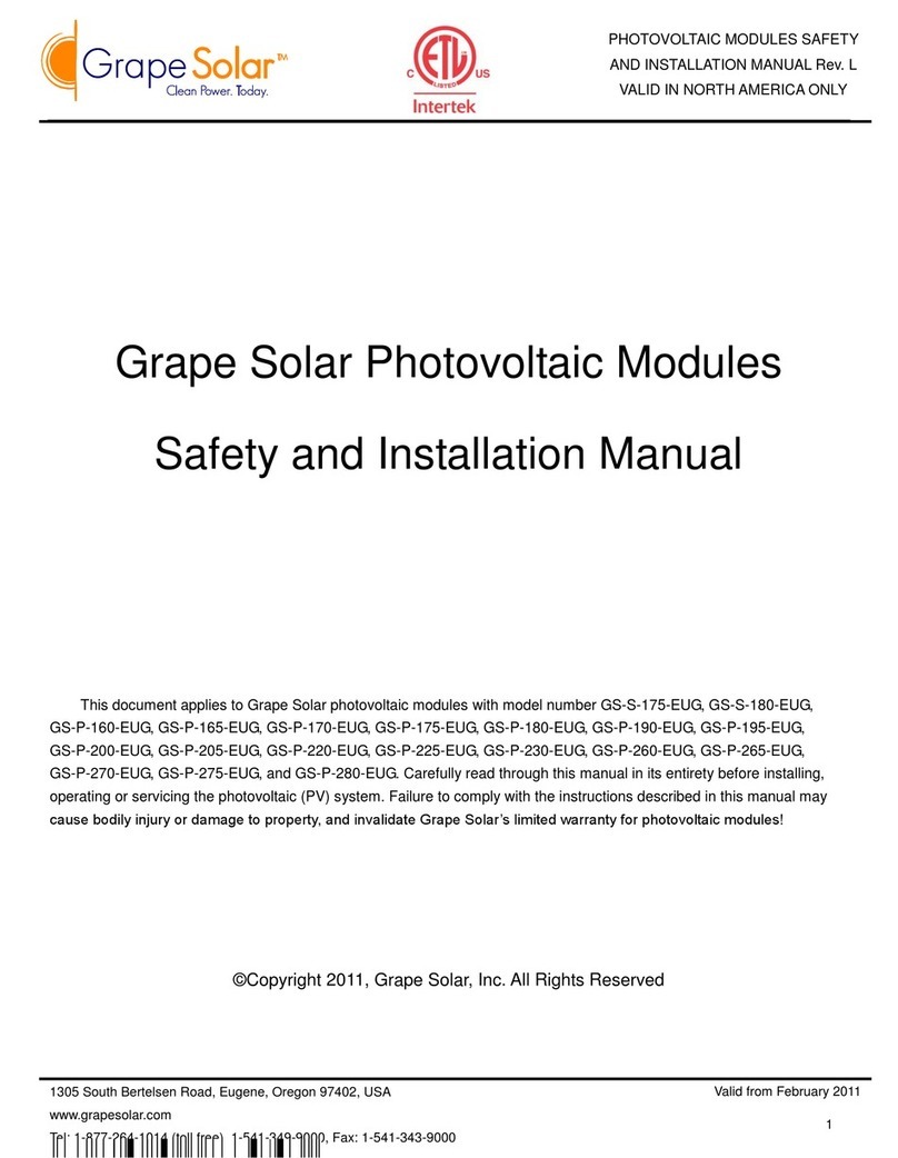 Grape Solar GS-S-175-EUG Setup guide