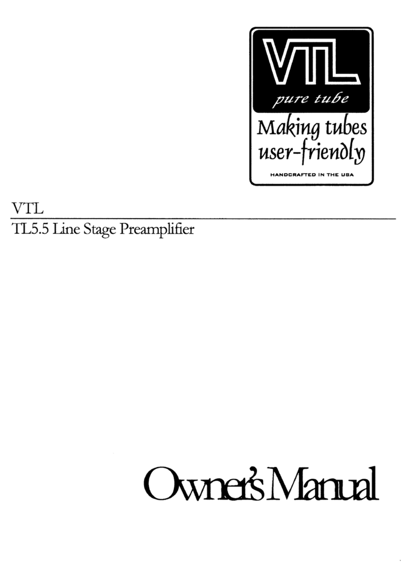 VTL TL5.5 owner's manual