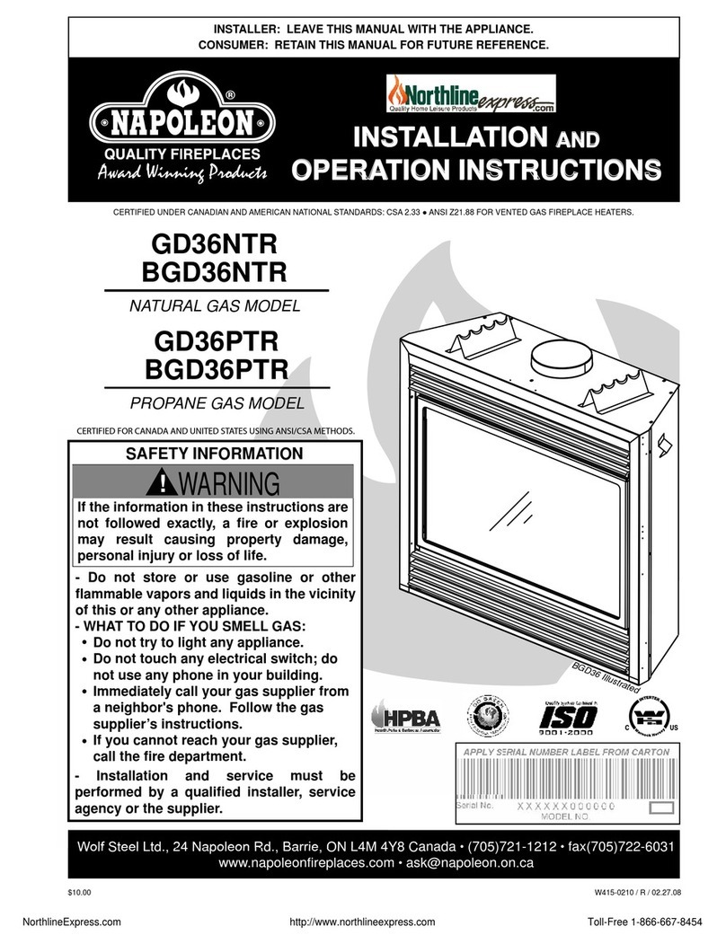 Napoleon GD36NTR User manual