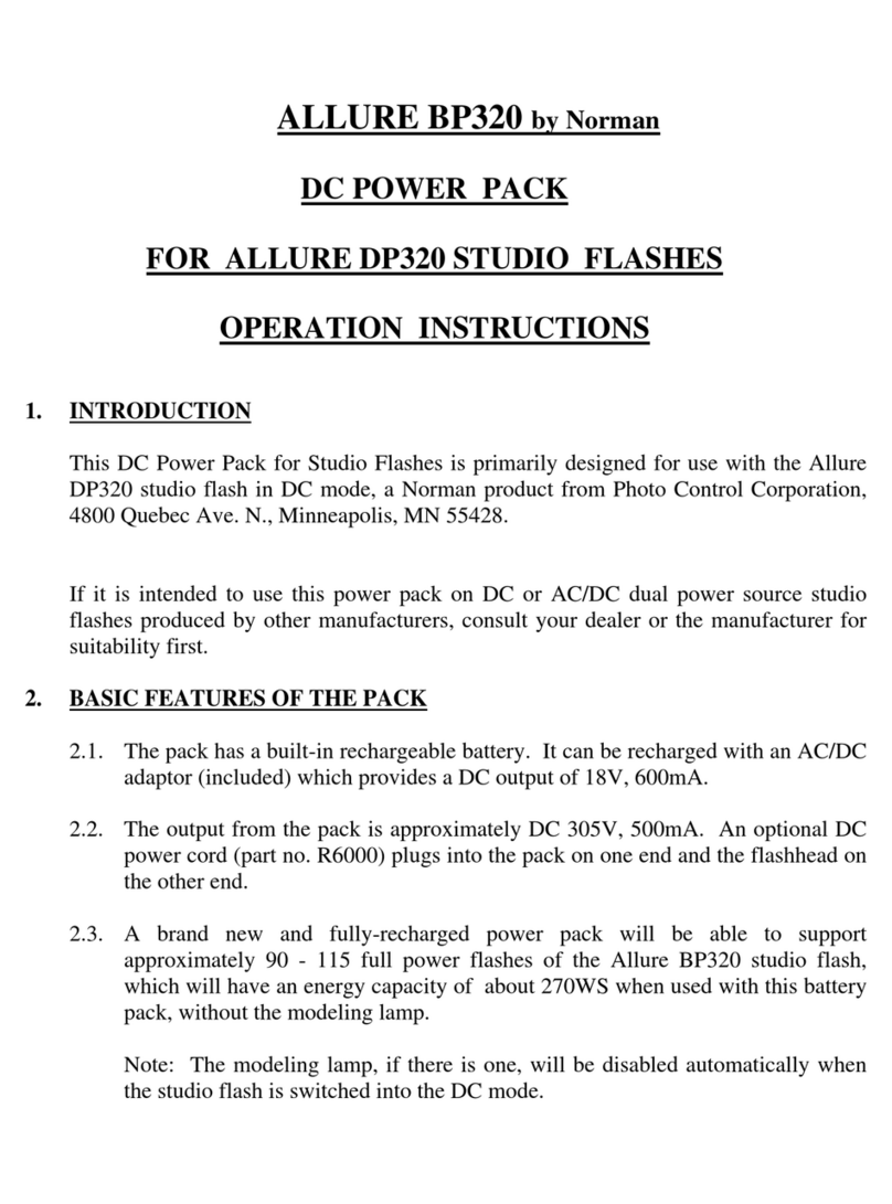 Norman BP320 Operation instructions