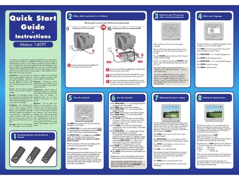 Matsui 1409T User manual