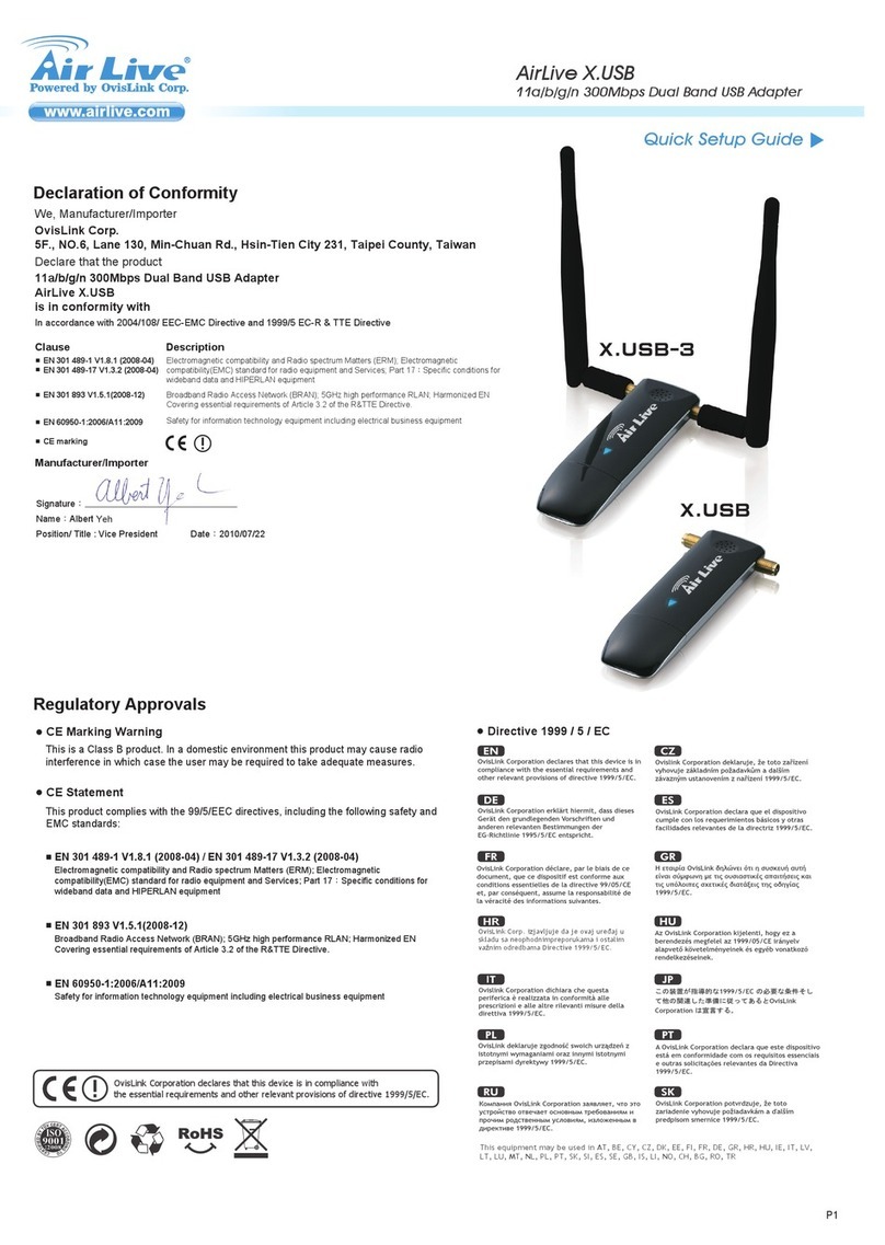 AirLive X.USB Quick setup guide