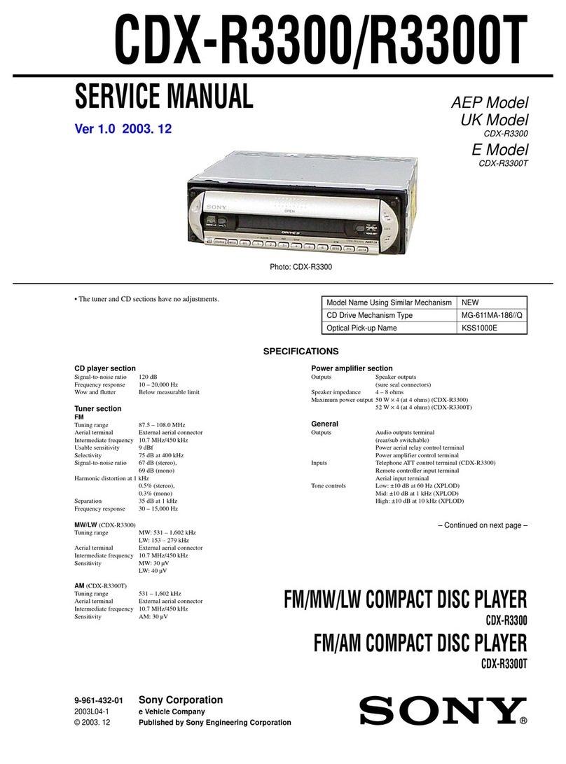 Sony CDX-R3300T User manual