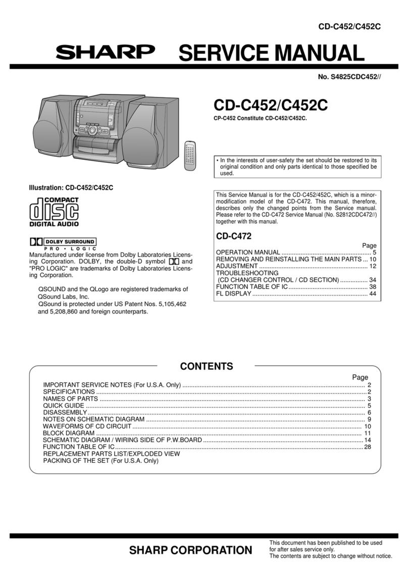 Sharp CD-C452 User manual